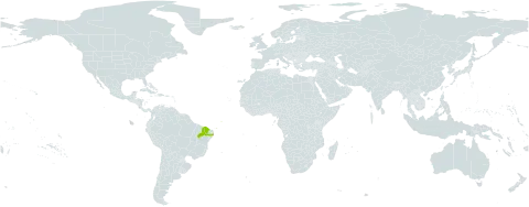 Alstroemeria piauhyensis world distribution map, present in Brazil