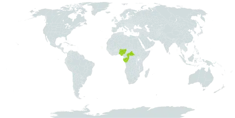 Autranella congolensis world distribution map, present in Central African Republic, Congo, Cabo Verde, Gabon, and Nigeria