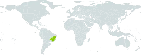 Bidens segetum world distribution map, present in Brazil