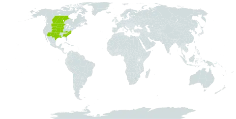 Calystegia macounii world distribution map, present in Canada and United States of America