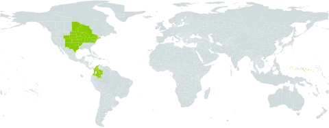 Carex emoryi world distribution map, present in Canada, Colombia, Micronesia (Federated States of), and United States of America