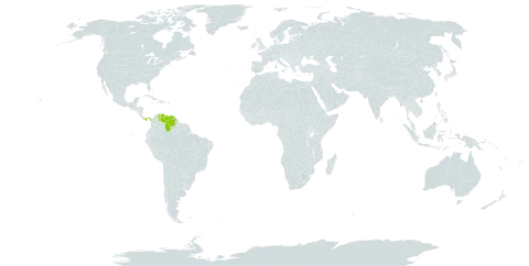 Croton fragrans world distribution map, present in Panama and Venezuela (Bolivarian Republic of)