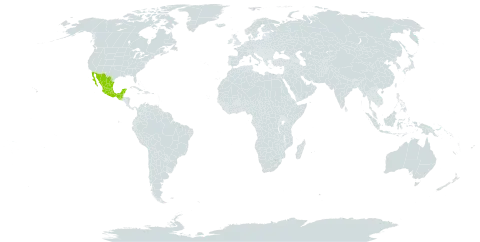 Desmodium hartwegianum var. amans world distribution map, present in Guatemala and Mexico