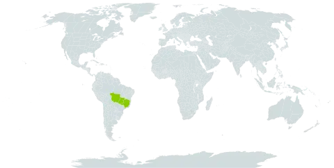 Diplusodon lanceolatus world distribution map, present in Brazil