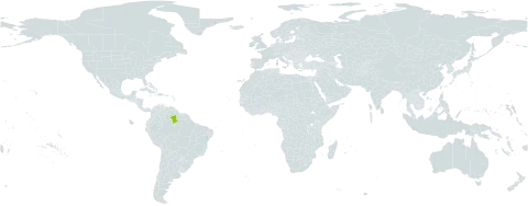 Dracontium narae world distribution map, present in Brazil