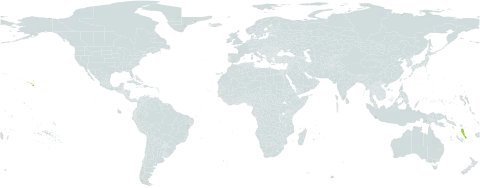 Freycinetia arborea world distribution map, present in United States of America, Vanuatu, and Samoa