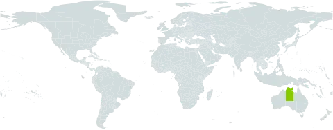 Helicteres procumbens world distribution map, present in Australia