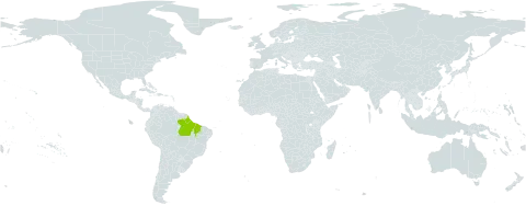 Lepanthes brasiliensis world distribution map, present in Brazil