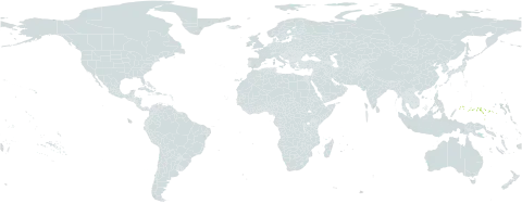 Parkia korom world distribution map, present in Micronesia (Federated States of)