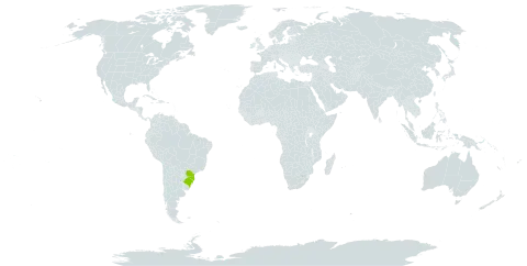 Potamogeton ulei world distribution map, present in Brazil