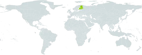 Ranunculus cosmophyllus world distribution map, present in Finland