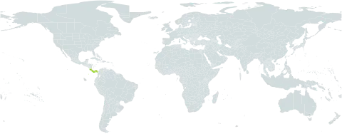 Stelis sanchoi world distribution map, present in Costa Rica and Panama