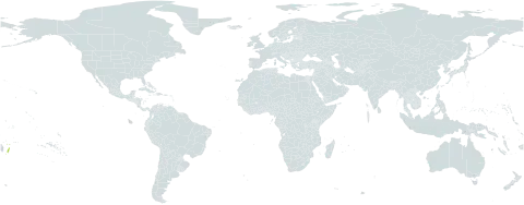 Wahlenbergia vernicosa world distribution map, present in Tonga